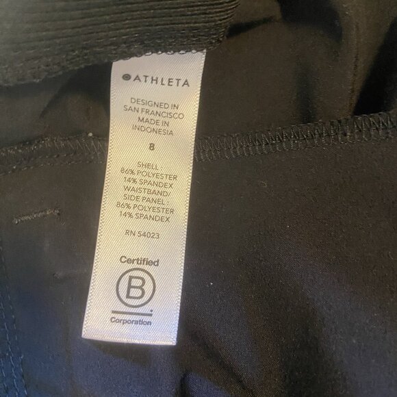 Athleta Brooklyn Mid Rise Ankle Pants Black Size 8 Athleisure Workwear Athletic - Picture 9 of 11